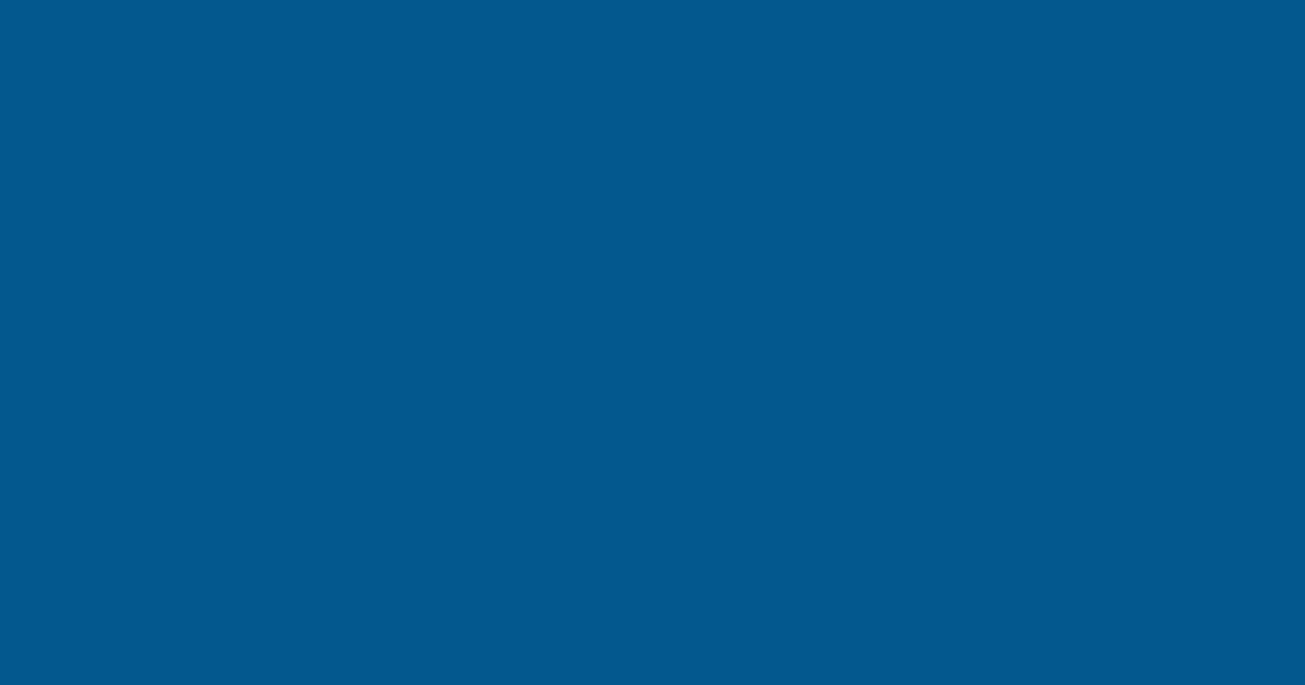 #00598A color swatch, deep sky blue