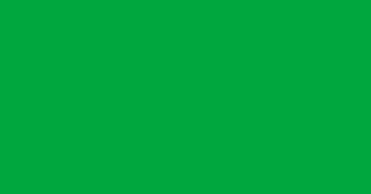 #00A63E color swatch, green