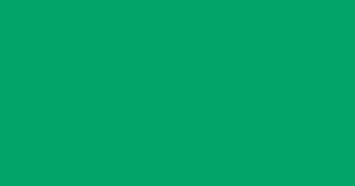 #00A664 color swatch, green