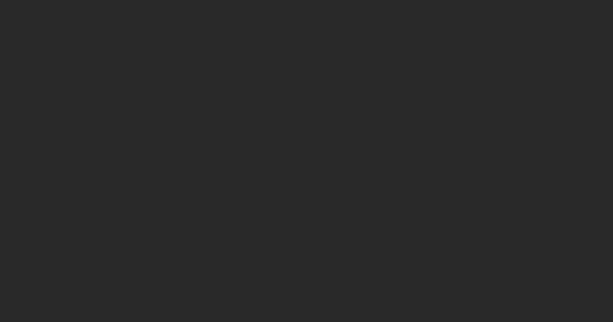 #282928 color swatch, dark gray