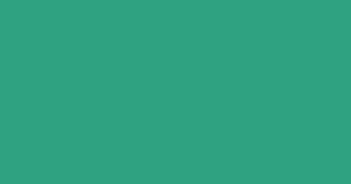 #2DA27D color swatch, teal
