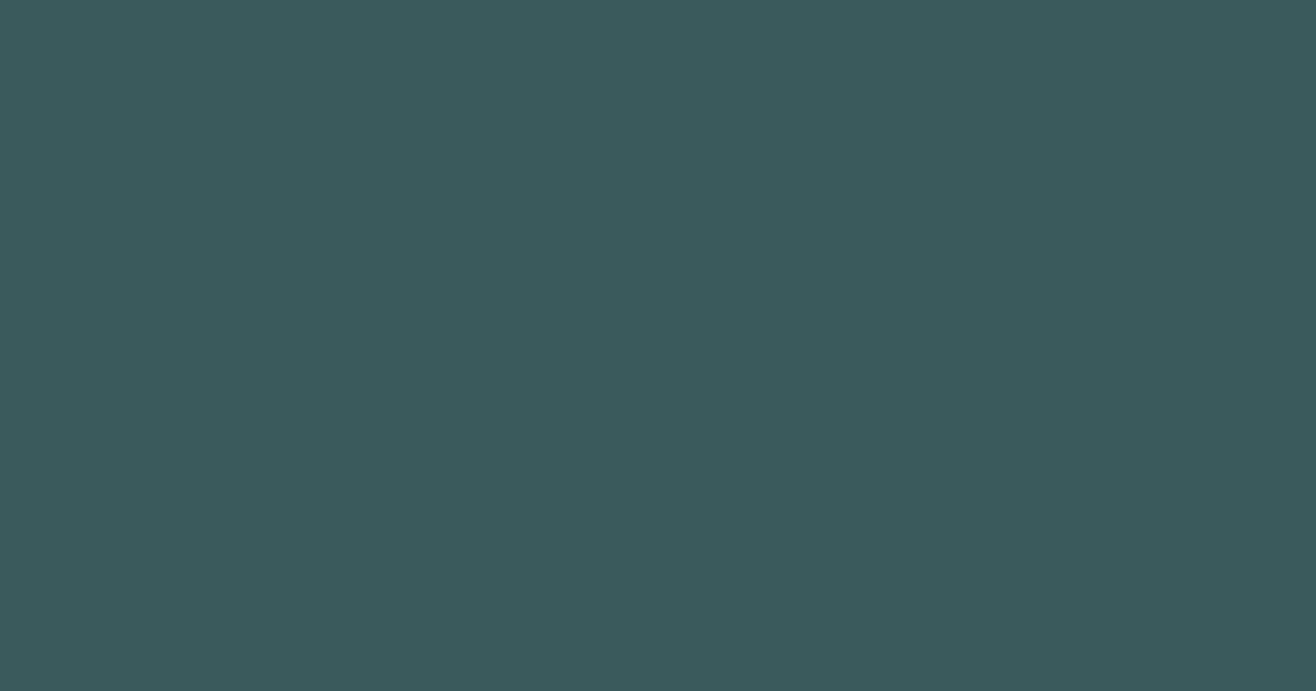 #3A5A5C color swatch, deep muted cyan