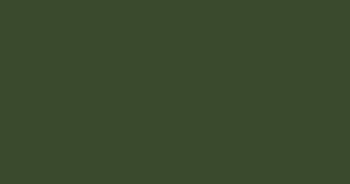 #3C4B2E color swatch, deep lime
