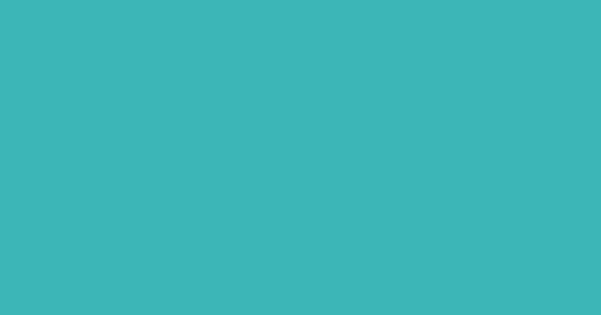 #3CB6B7 color swatch, cyan