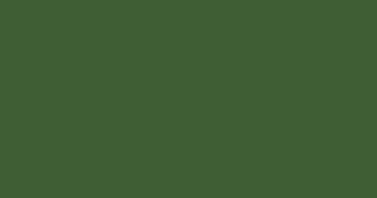 #3F5E33 color swatch, deep lime