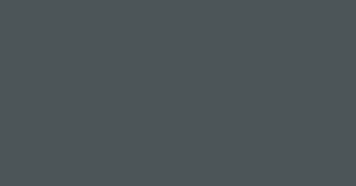 #4C5558 color swatch, medium gray