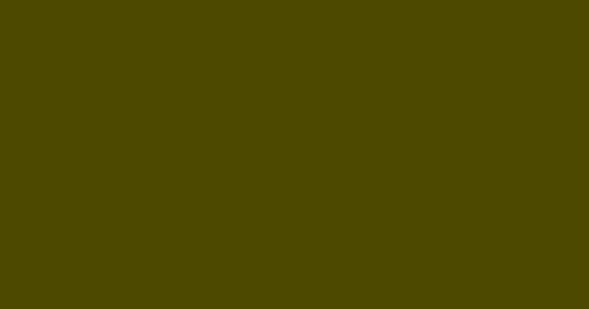 #4E4900 color swatch, deep olive