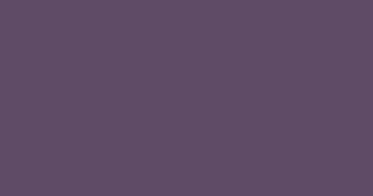 #5F4B66 color swatch, deep magenta