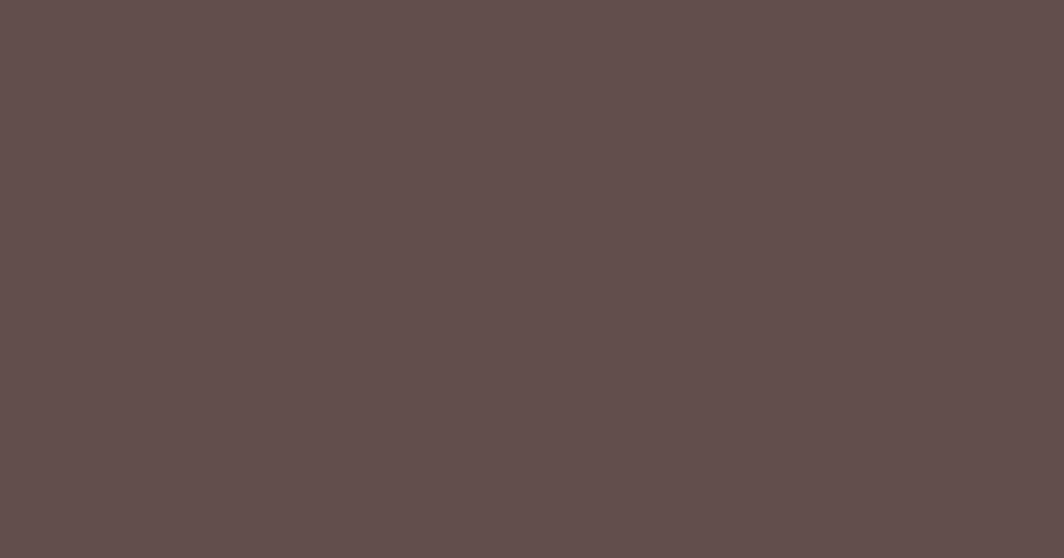 #624E4C color swatch, deep muted red