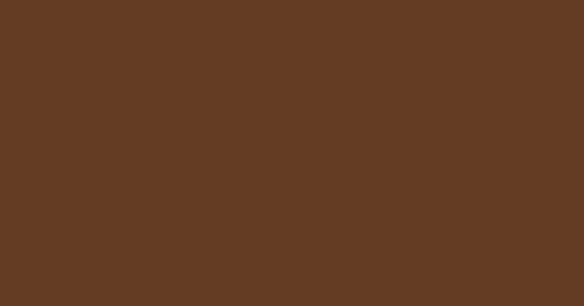 #633C23 color swatch, deep orange