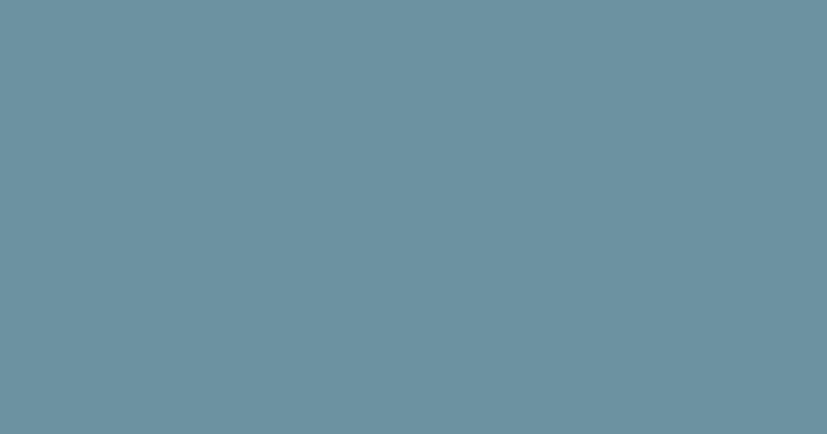 #6C92A1 color swatch, sky blue