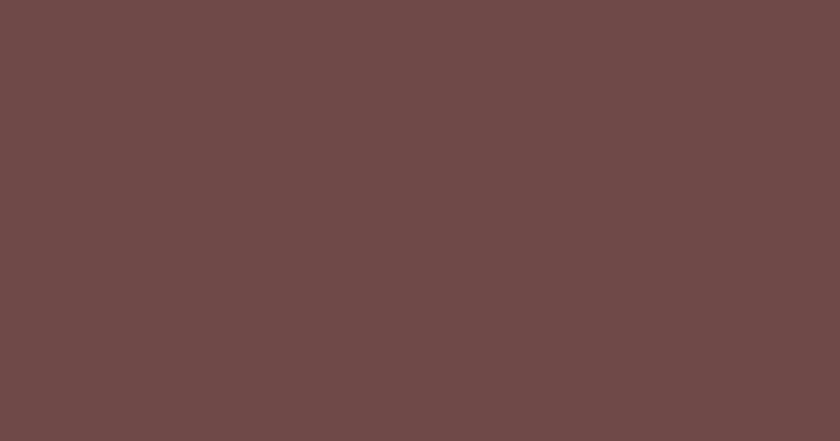 #6D4948 color swatch, deep red