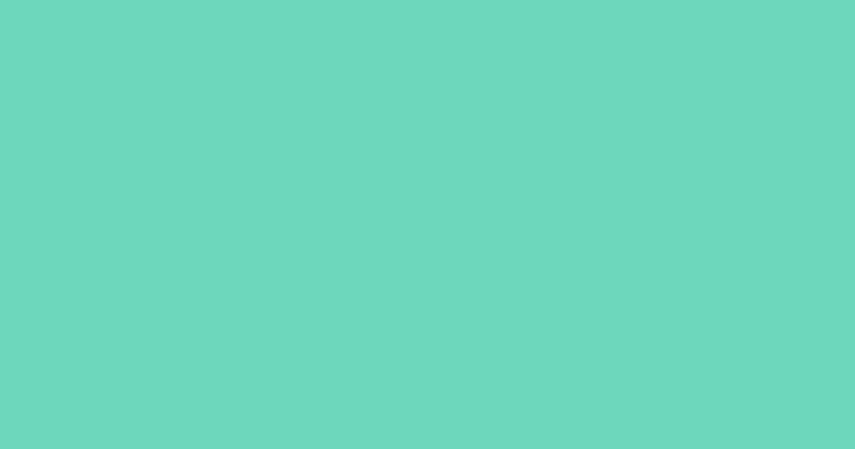#6DD7BC color swatch, light teal