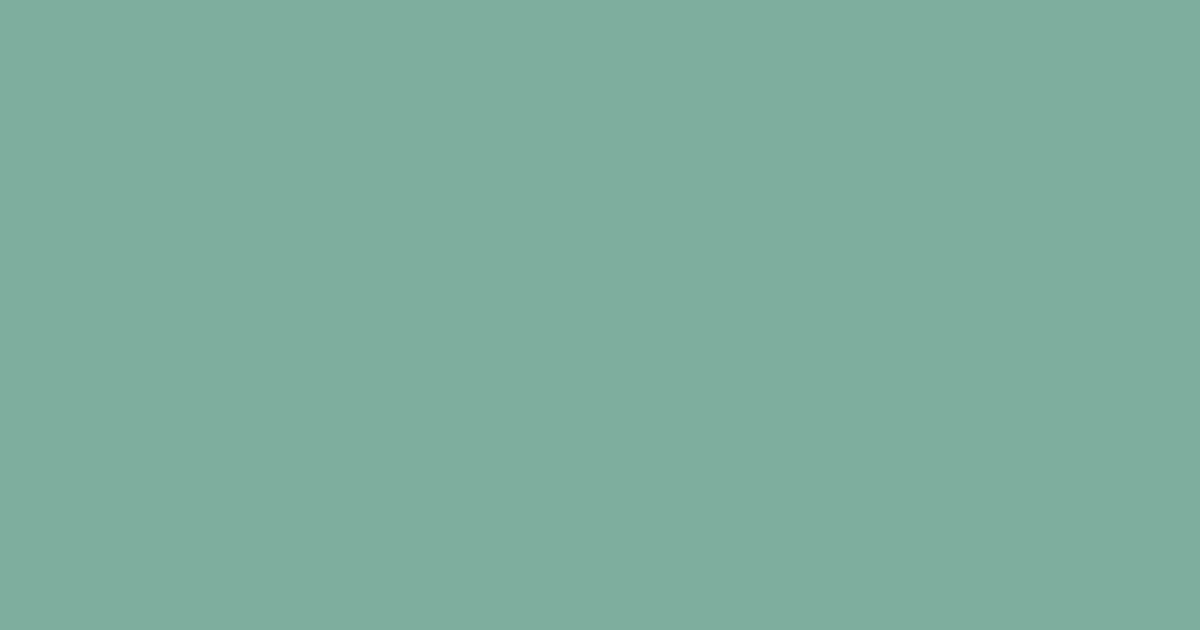 #7EAE9E color swatch, teal
