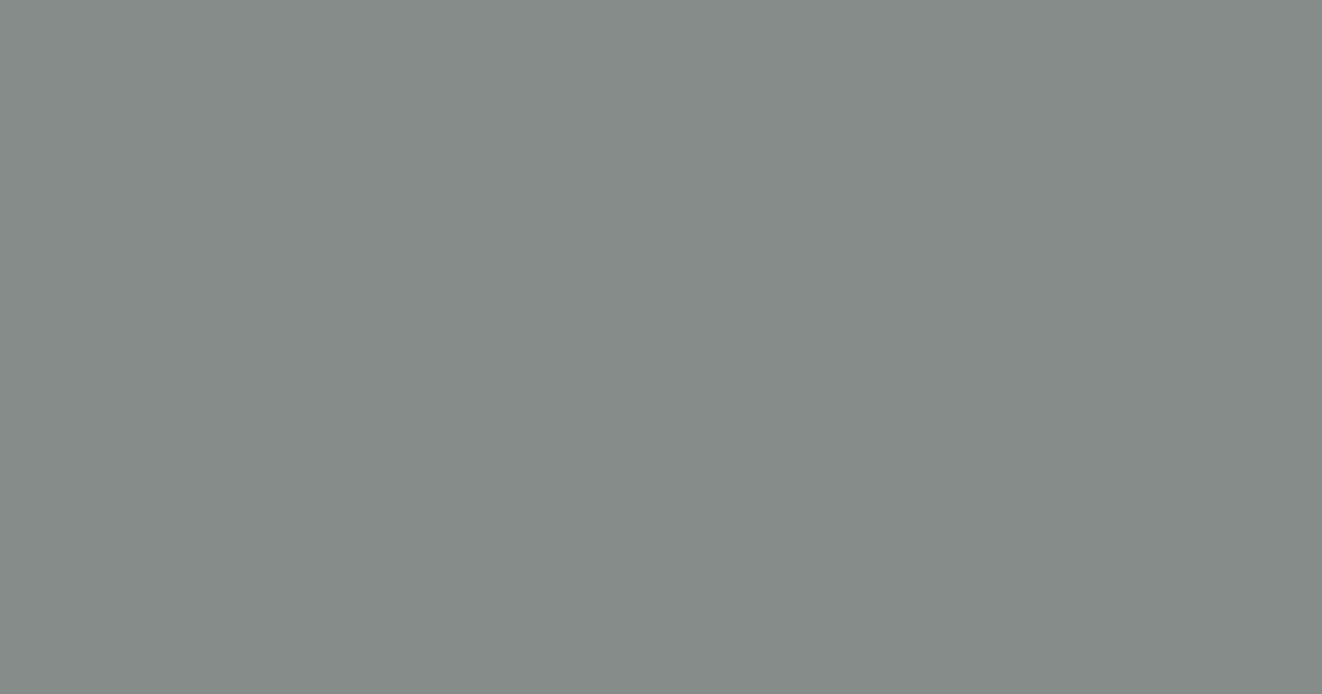 #858D8A color swatch, silver gray