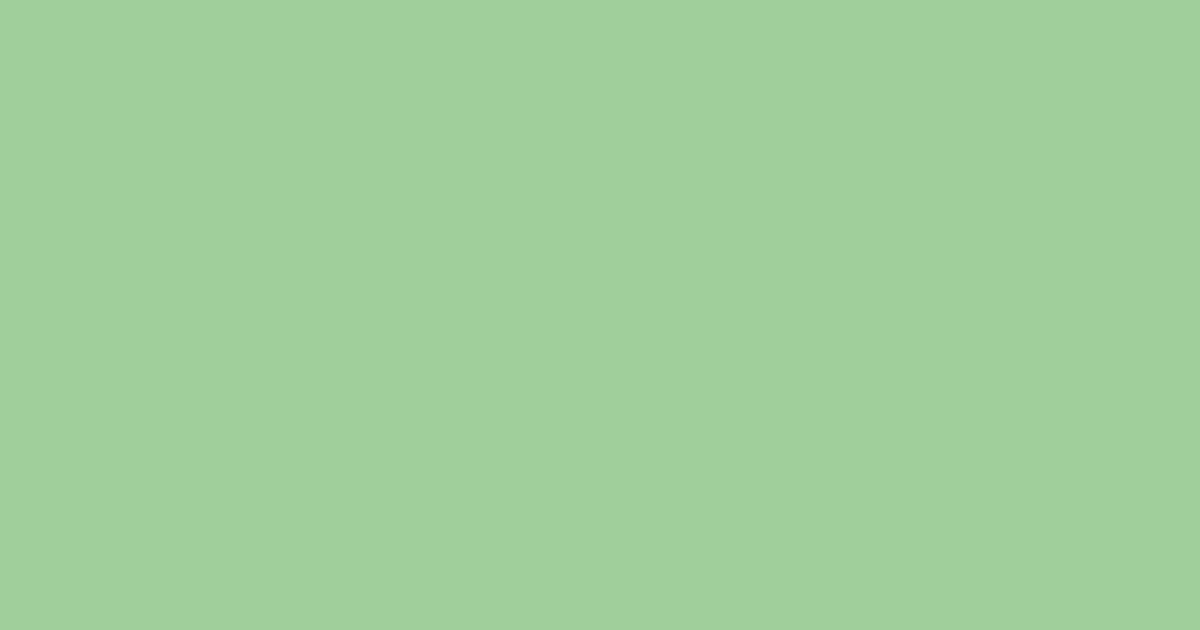 #A0CF9B color swatch, light green