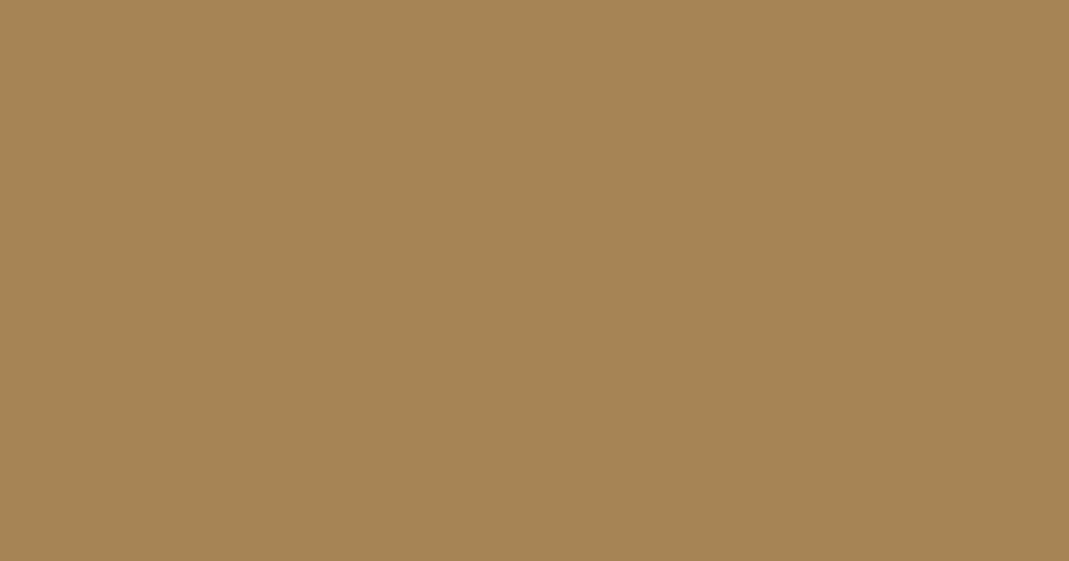#A68455 color swatch, amber