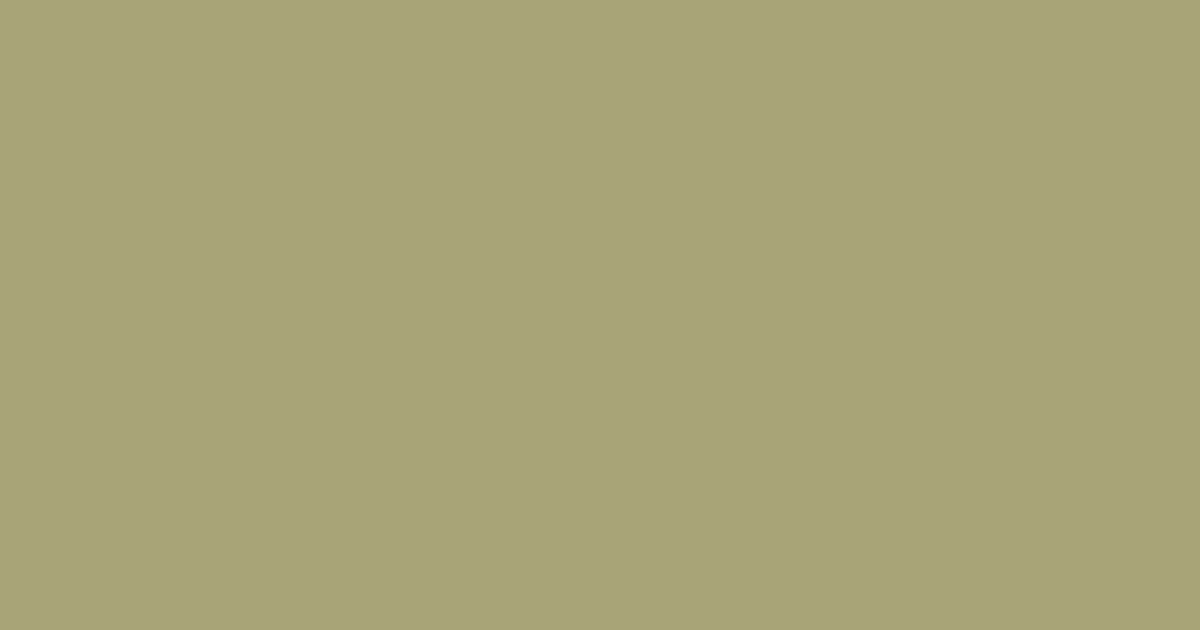 #A7A577 color swatch, olive