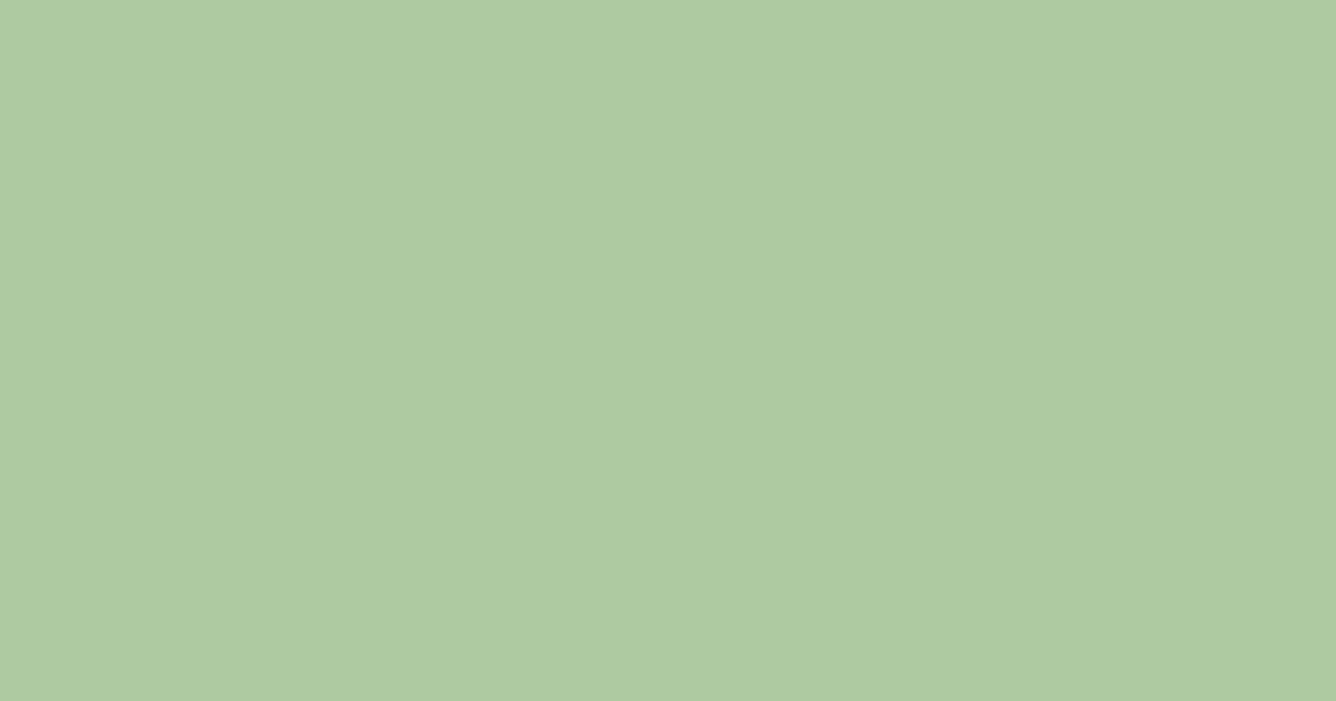 #AECAA1 color swatch, light lime