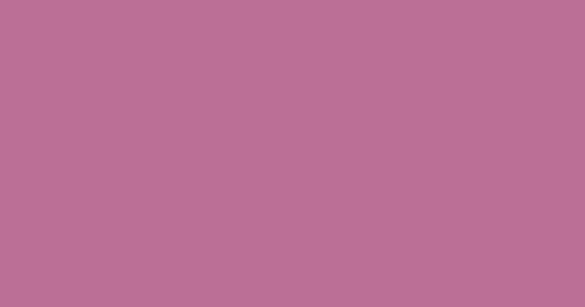 #BB6F97 color swatch, fuchsia
