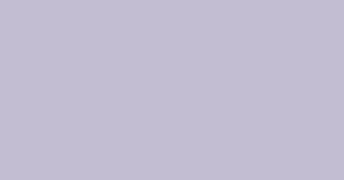 #C2BDD2 color swatch, light muted violet