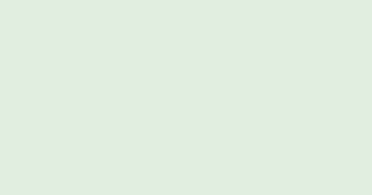 #E1EEE0 color swatch, pale muted green